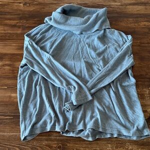 Cozy Gray-Blue Turtleneck Sweater